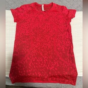 Lululemon Red Patterned Tee
